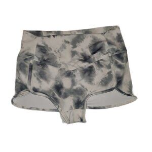 Victoria Secret Pink Ultimate Gray Tie Dye Fitness Varsity Shorts || Small